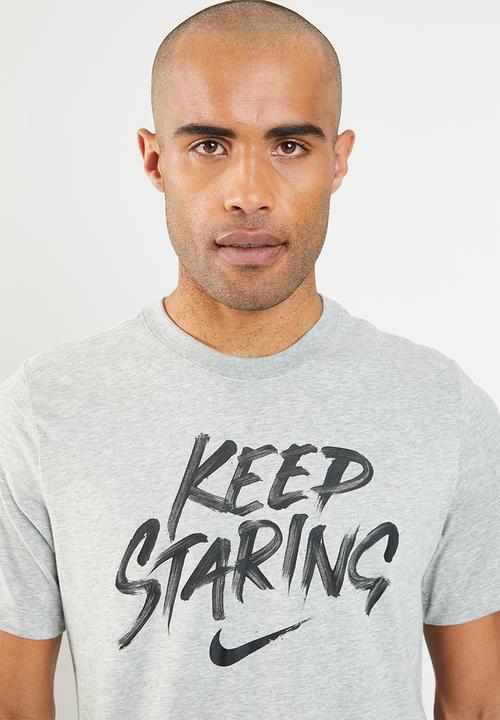 Nike - Nike dry verbiage tee - grey & black