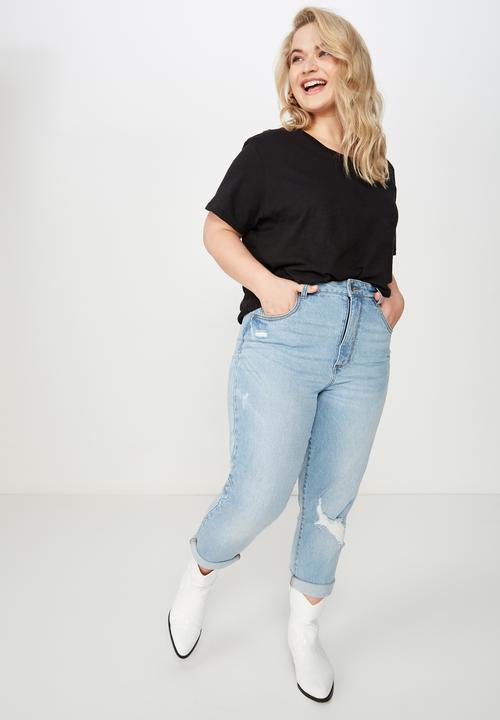 Cotton On - Curve crew neck tee  - black