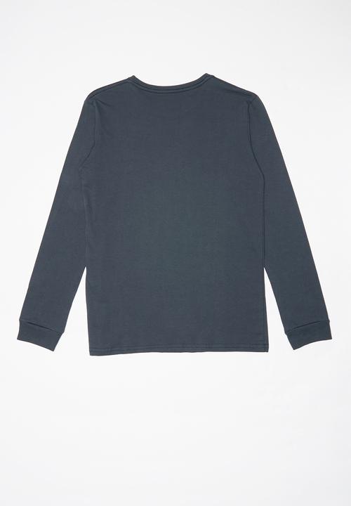 Quiksilver - Youth script long sleeve tee  - blue