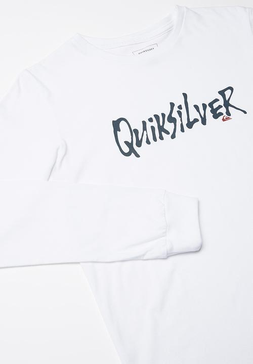 Quiksilver - Youth script long sleeve tee  - white