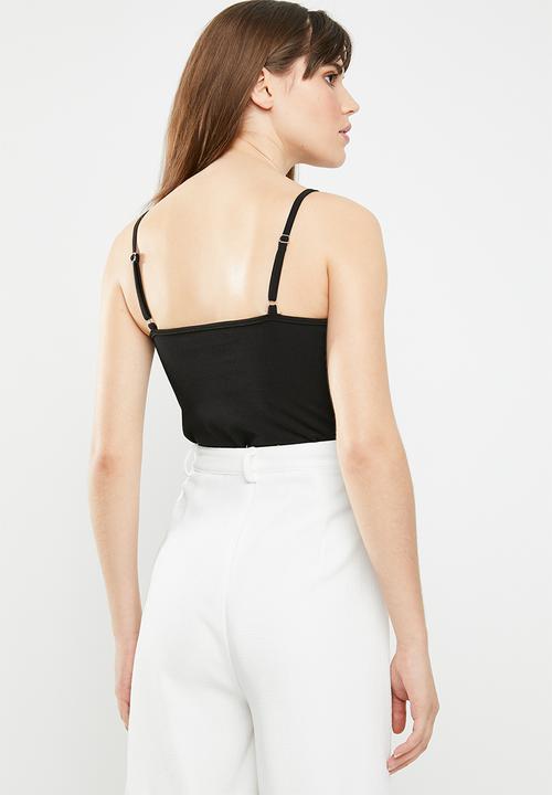 c(inch) - Sweetheart bodysuit - black