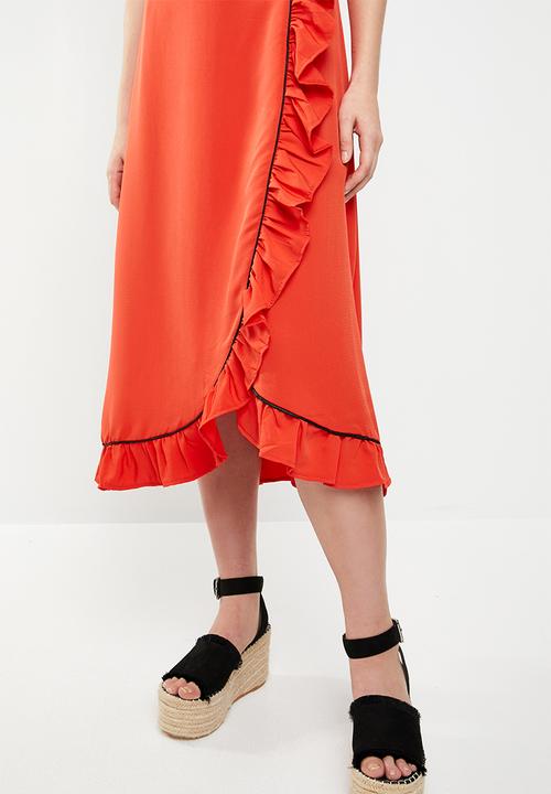 STYLE REPUBLIC - Summer wrap dress - orange