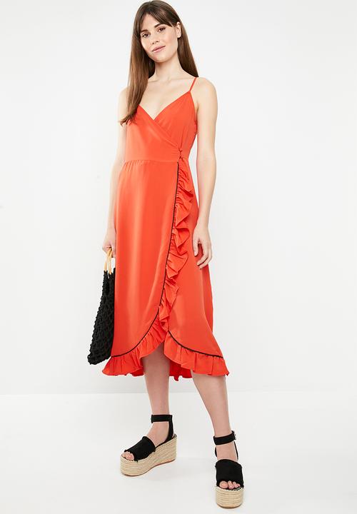 STYLE REPUBLIC - Summer wrap dress - orange