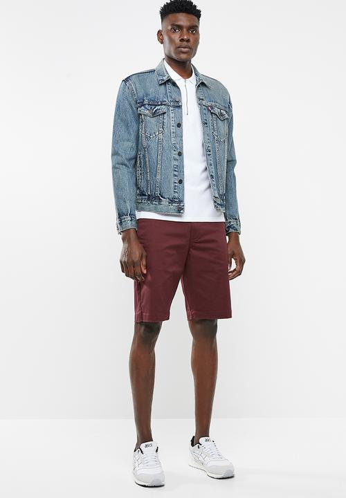 RVCA - Weekend stretch shorts - burgundy