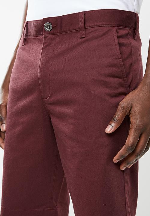 RVCA - Weekend stretch shorts - burgundy