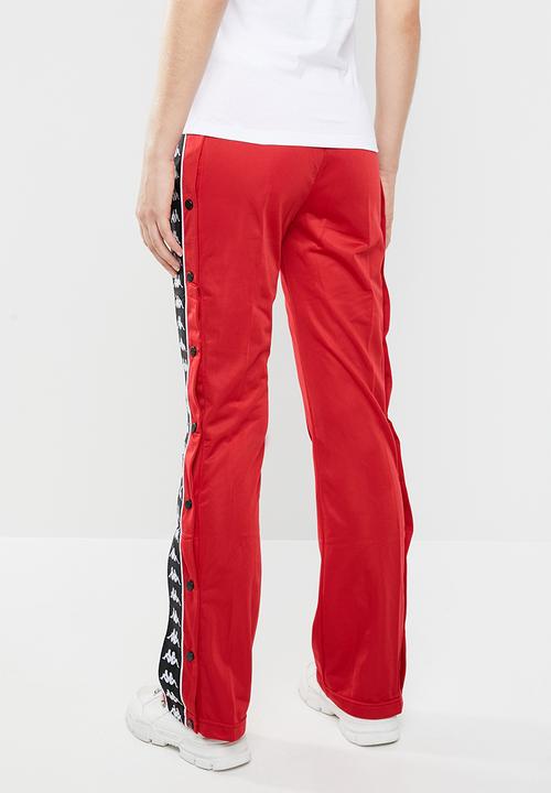 KAPPA - Banda snap pants - red & black