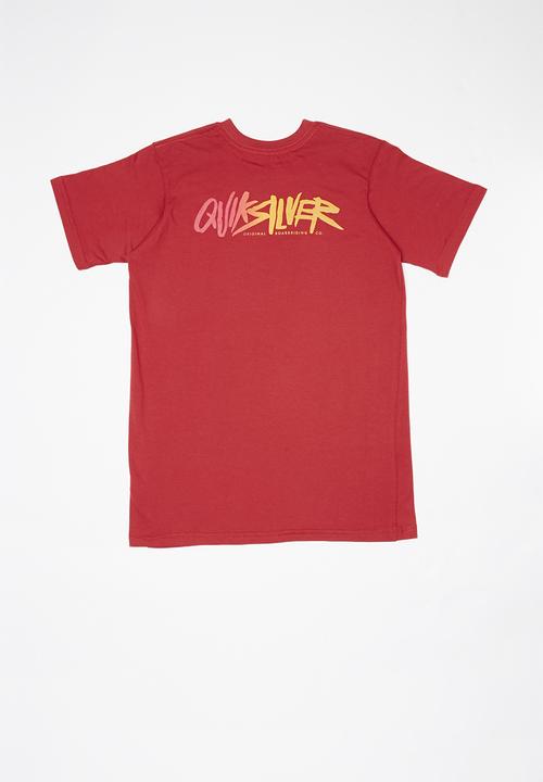 Quiksilver - Rough script tee - red