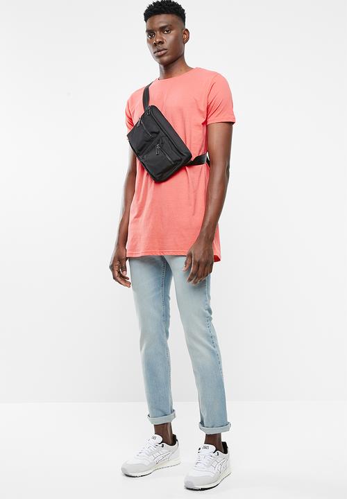Brave Soul - Harrele longer length tee - coral pink