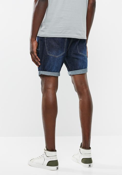 Brave Soul - Plain denim shorts - blue