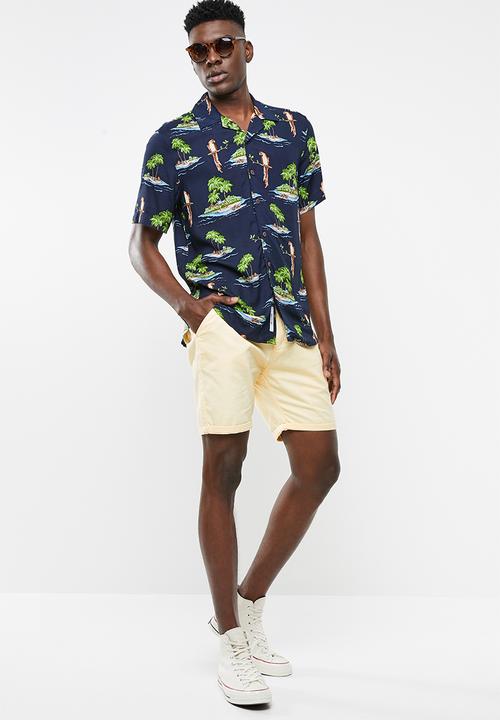 Brave Soul - Smith shorts - yellow
