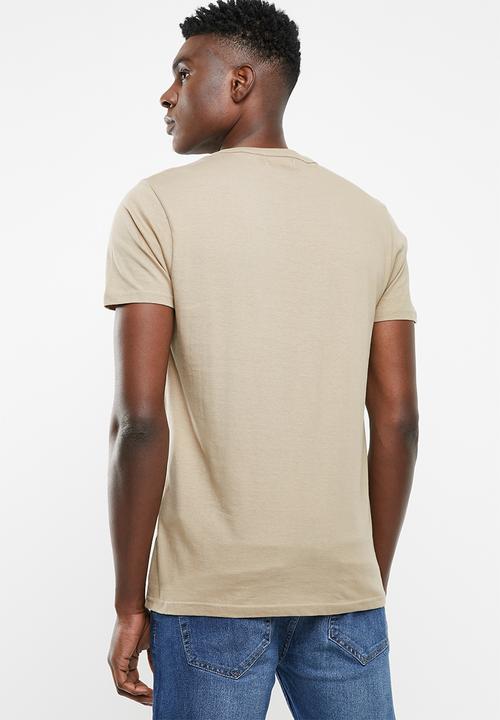 Brave Soul - Falcon crew neck tee - brown 