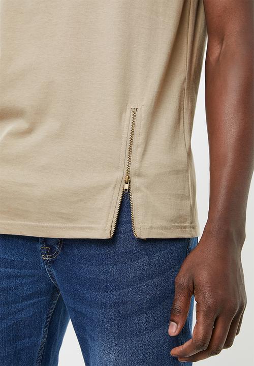 Brave Soul - Falcon crew neck tee - brown 