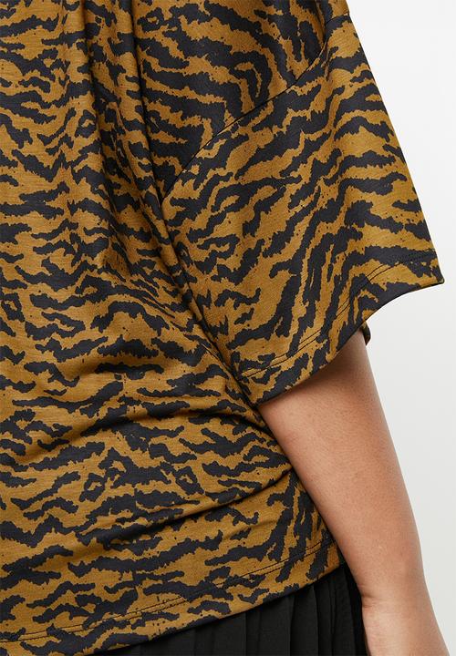 Superbalist - Boxy tee - brown & black 