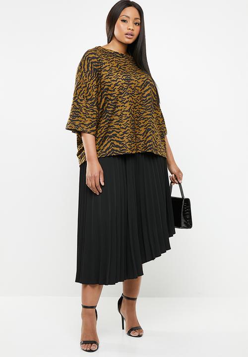 Superbalist - Boxy tee - brown & black 
