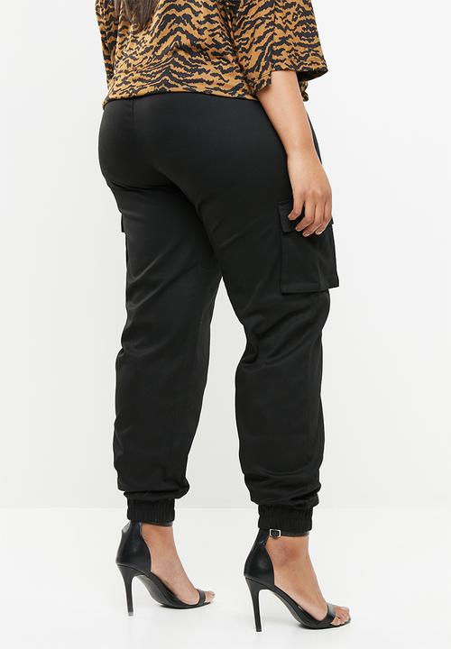 Missguided - Plain cargo trousers - black