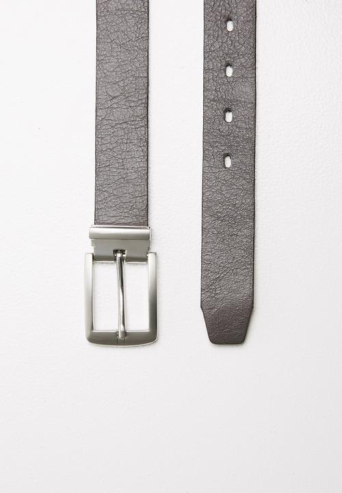Superbalist - Skinny reversible belt - black & grey