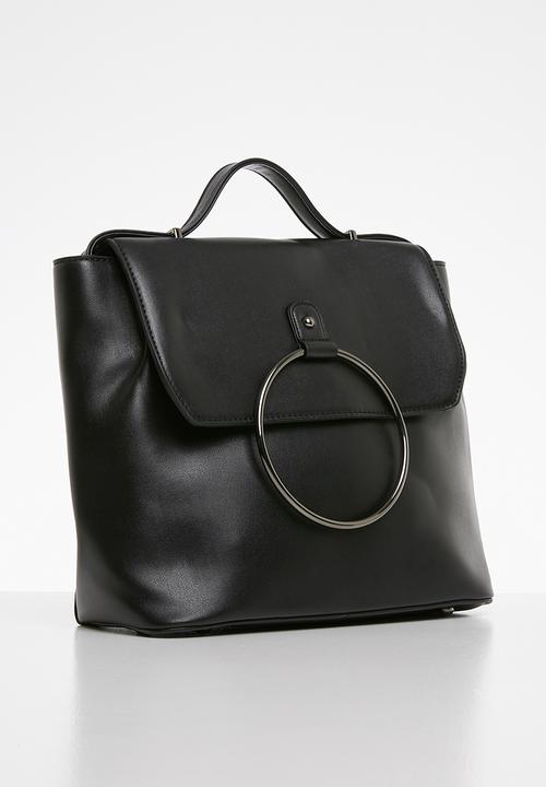 Superbalist - Front ring detail bag - black