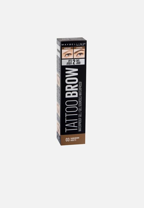 Maybelline - Brow Tattoo Waterproof Gel - Warm Brown