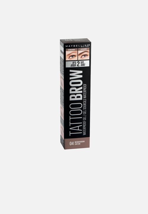 Maybelline - Brow Tattoo Waterproof Gel - Medium Brown