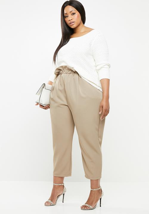 STYLE REPUBLIC PLUS - Textured crew neck knit - white