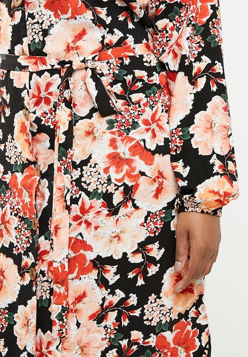 STYLE REPUBLIC PLUS - Asymetrical button dress - multi