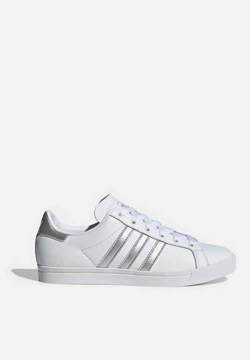 white adidas silver stripes