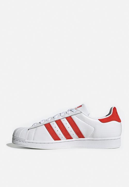 adidas Originals - Superstar - ftwr white - active red