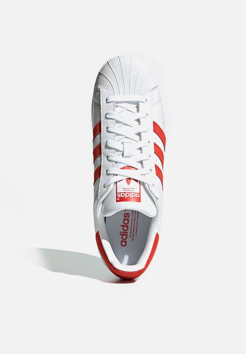 adidas Originals - Superstar - ftwr white - active red