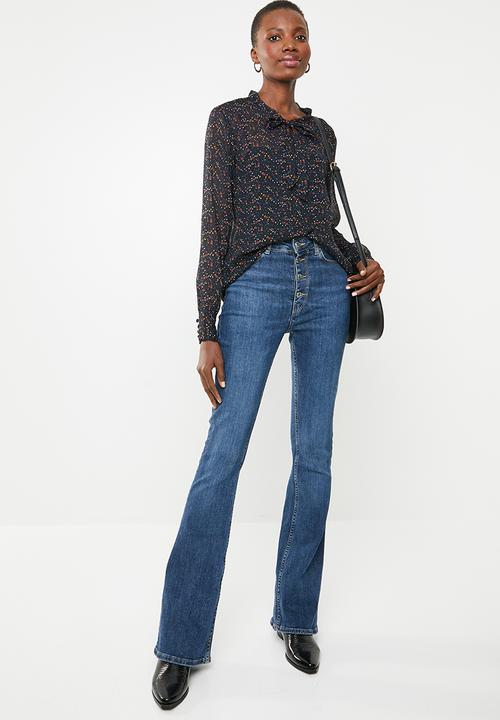ONLY - Rachel longsleeve bow top - multi