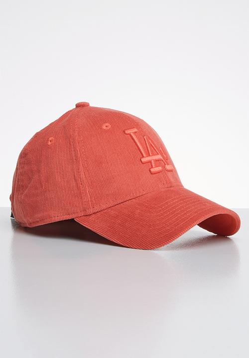 New Era - 9Forty womens micro cord  Los Angeles Dodgers  - coral