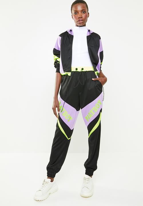 Missguided - Playboy shell suit panel trousers - multi