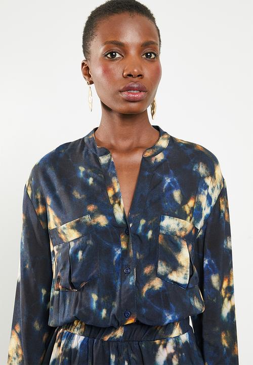 Superbalist - Tie dye utility playsuit - tie dye