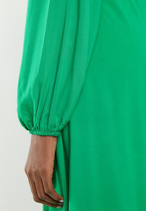 Superbalist - Mock wrap over dress - green
