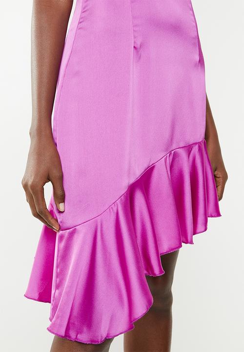 Missguided - Asymmetric frill hem cami dress - purple