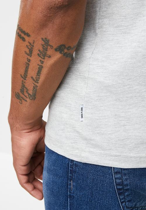 Only & Sons - Gilbert short sleeve tee - grey 