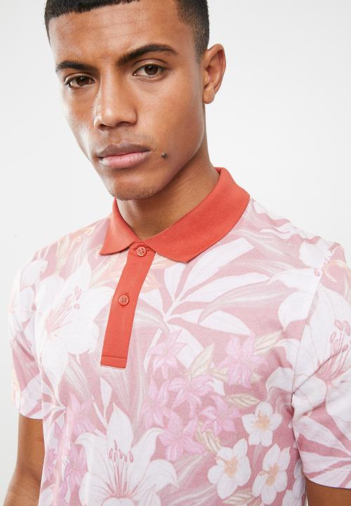 Jack & Jones - Hivaz short sleeve polo - pink