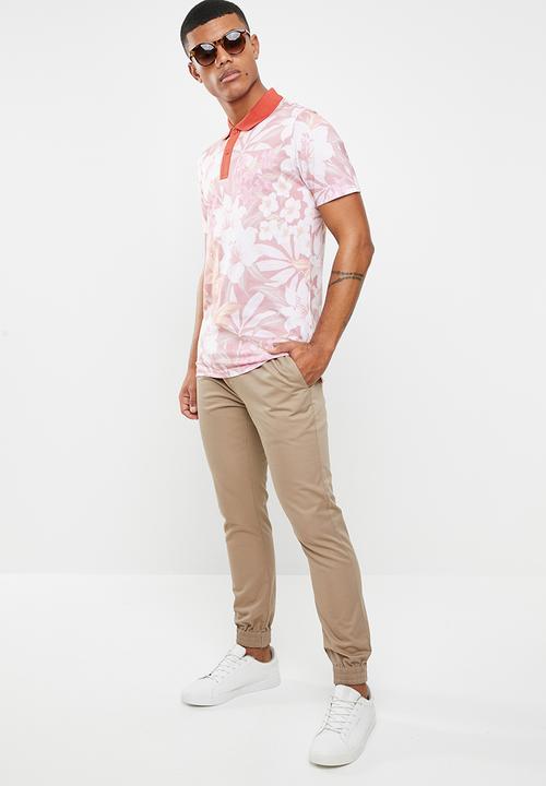 Jack & Jones - Hivaz short sleeve polo - pink