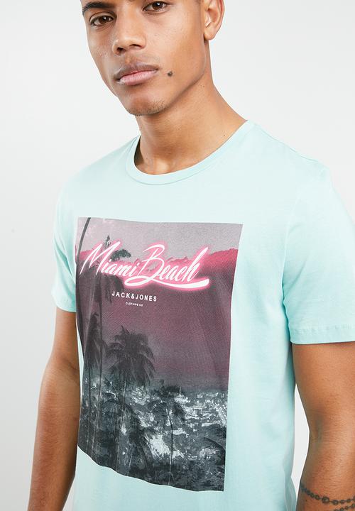 Jack & Jones - Neron short sleeve tee - turquoise