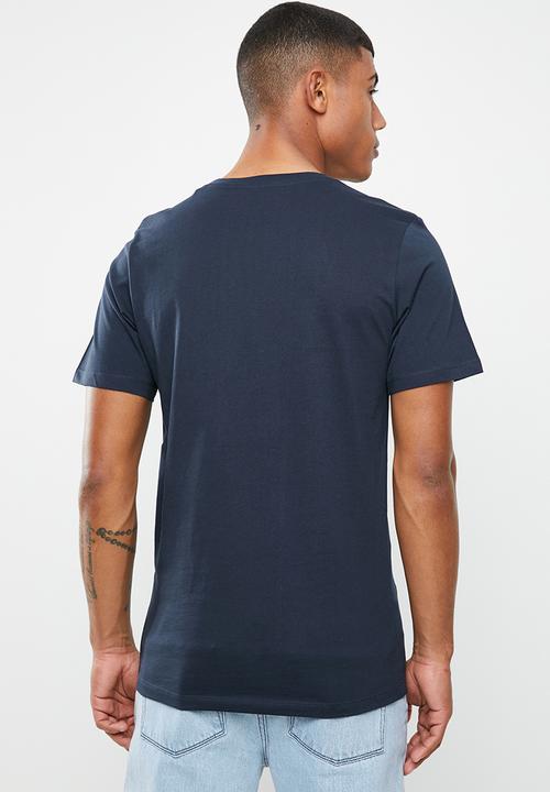 Jack & Jones - Neon-pop short sleeve tee - navy