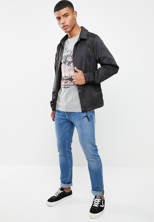 Jack & Jones - Orpleo short sleeve crew neck T-shirt - grey