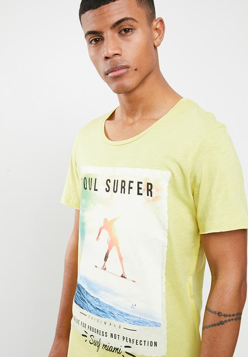 Jack & Jones - Kenni crew neck T-shirt- yellow