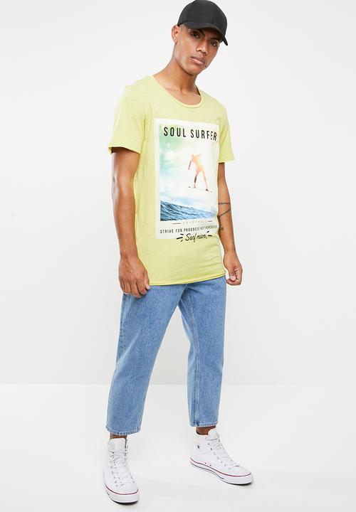 Jack & Jones - Kenni crew neck T-shirt- yellow