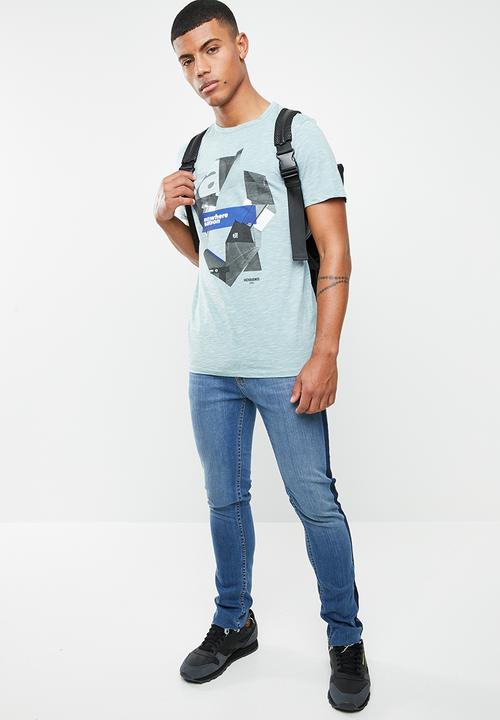 Jack & Jones - Phil-burke short sleeve tee - blue