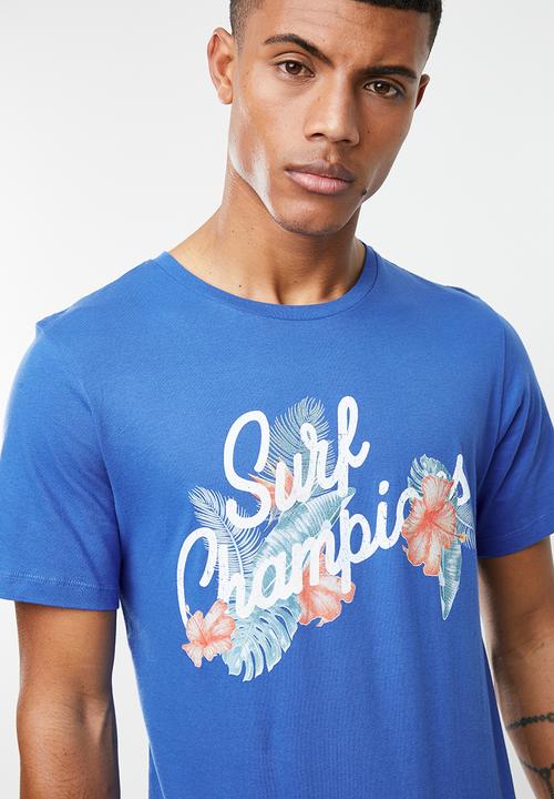Jack & Jones - Howey short sleeve crew neck - blue