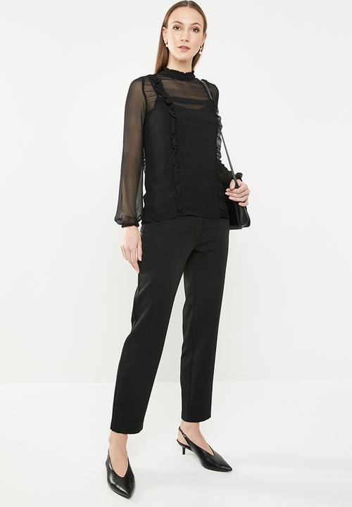edit - Button down shirt - black