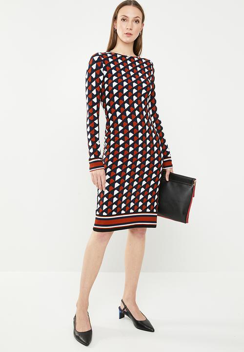 edit - Semi fitted knit dress - multi