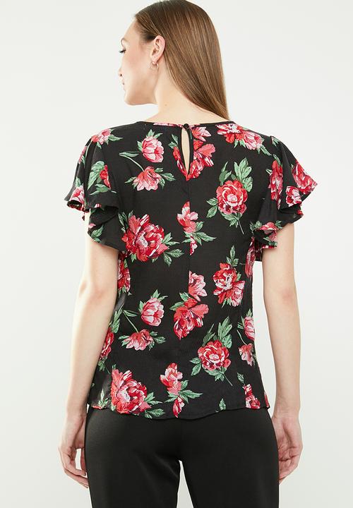 edit - Flutter sleeve top - multi