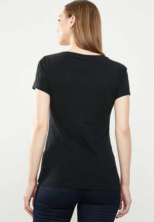 POLO - Kelly short sleeve stretch tee - black
