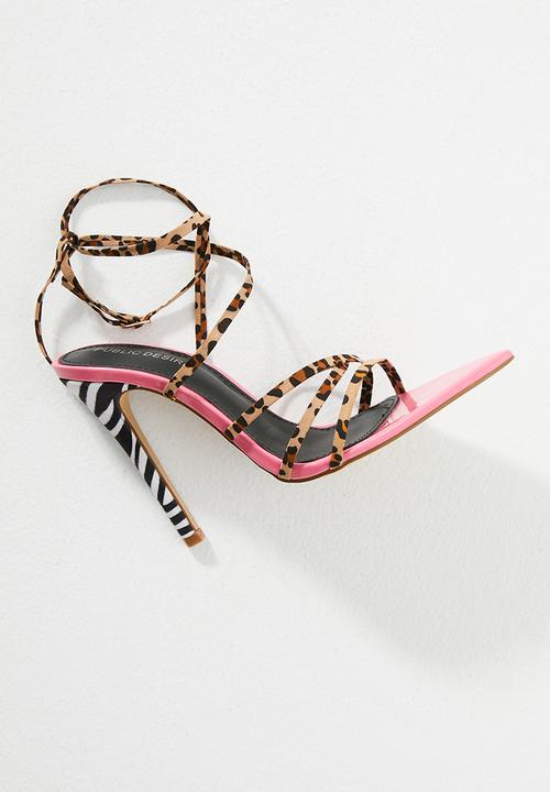 Public Desire - Safari heel - pink