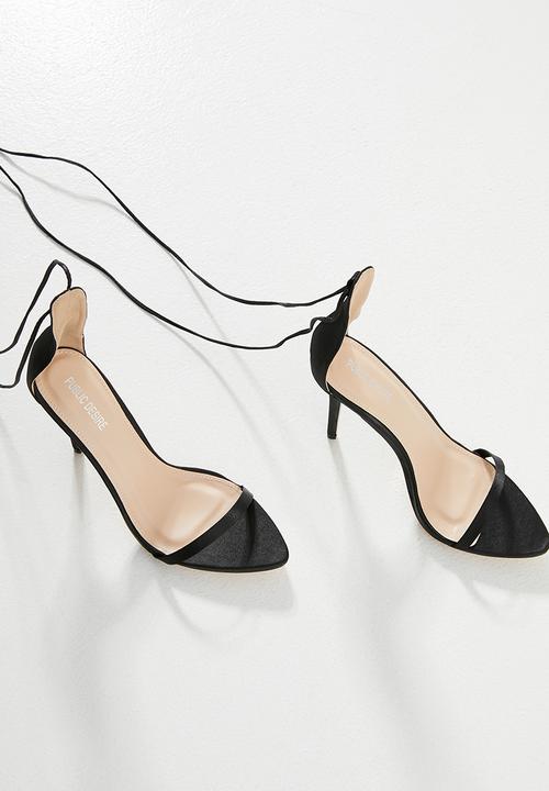 Public Desire - Naughty barely there heel - black